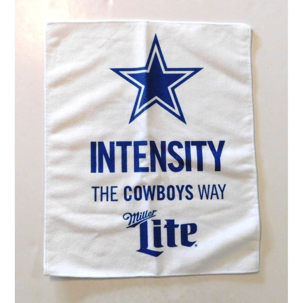 Dallas Cowboys Miller Lite Game Day Rally Towel White Blue Intensity Cowboys Way